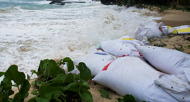 tempestades e inundações em fiji - ilhas do pacífico - fotografias e filmes do acervo