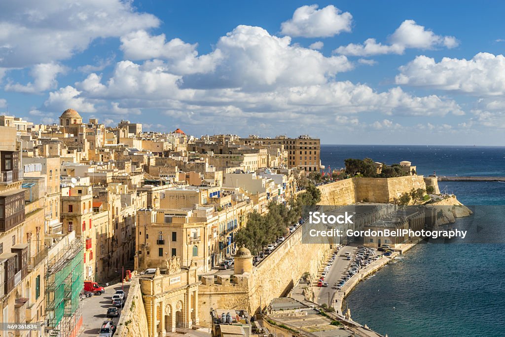 Valletta Looking towards Barrakka gardens in Valletta 2015 Stock Photo
