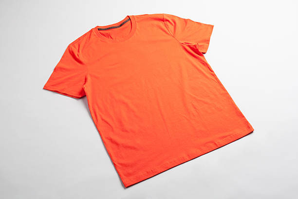 istock Orange tshirt template ready for your graphic design. 469366066