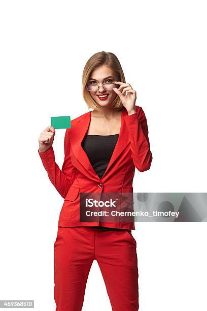 Beautiful Smiling Business Woman Wearing Spectacles And In The R Stock Photo - Download Image Now