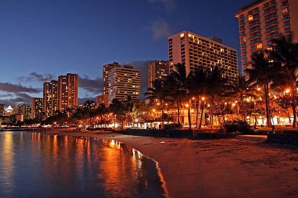 Stock image of Waikiki Beach, Honolulu, Oahu, Hawaii