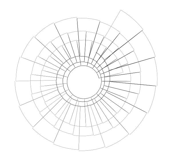 istock Wire-frame spiral stairs. Top view. Isolated 469376252