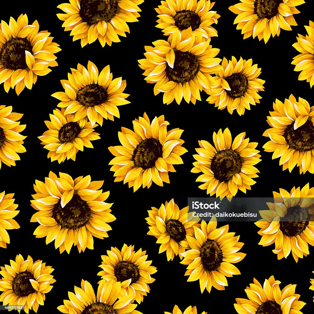 Sunflower Color Pattern Sunflower Pattern Stock Illustration - Download Image Now - 2015, Art ...