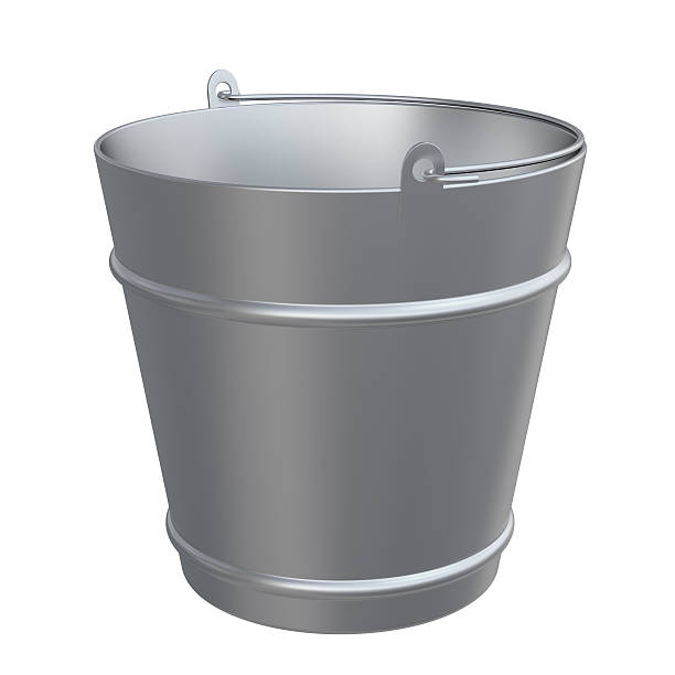 istock Metal bucket. Front view. Isolated 469378052