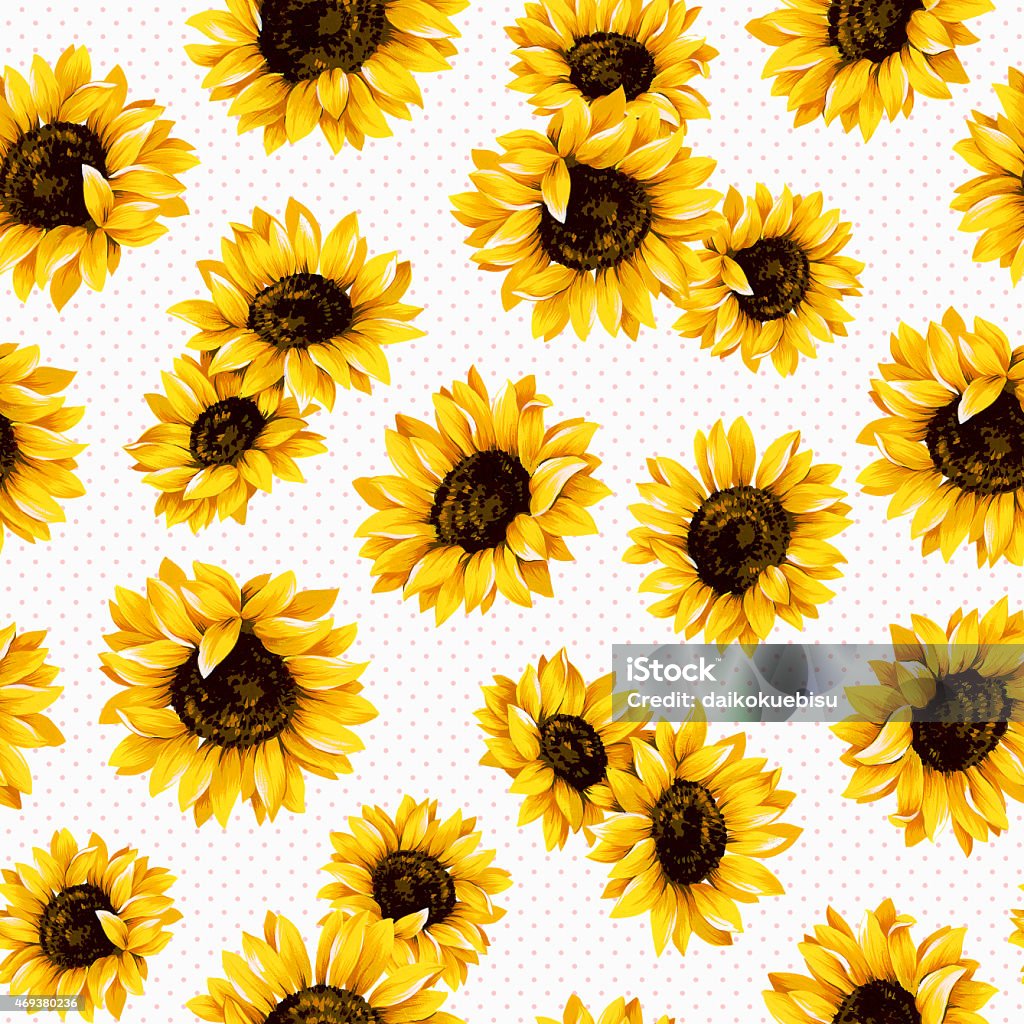 Sunflower Pattern Stock Illustration - Download Image Now ...
