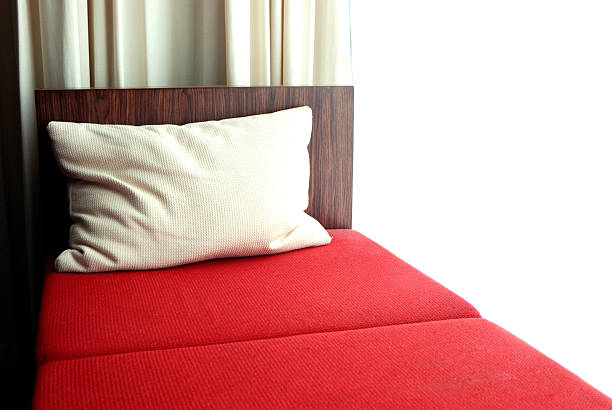 istock Red bed in the bedroom 469381610