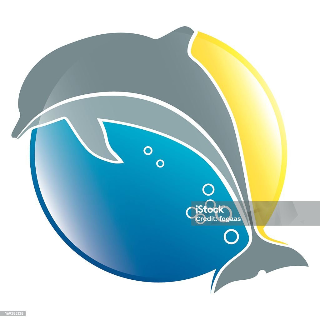 Dolphin symbol Dolphin swim sign on isolated background. 2015 stock vector