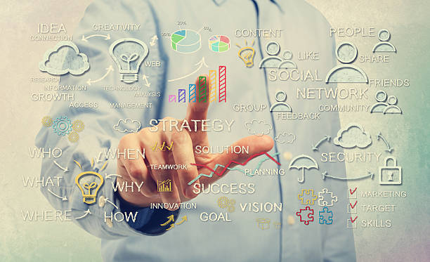 istock Man pointing at business strategy concepts 469389420