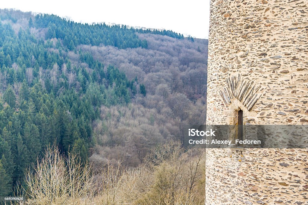 Bourscheid Castle in sunny spring day, Luxembourg Ardennes Department - France Stock Photo