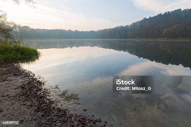 Lake Sunrise Stock Photo - Download Image Now - Backgrounds, Blue, Coastline