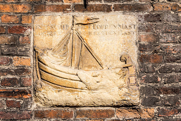 Old town wall decoration texture, Belgium