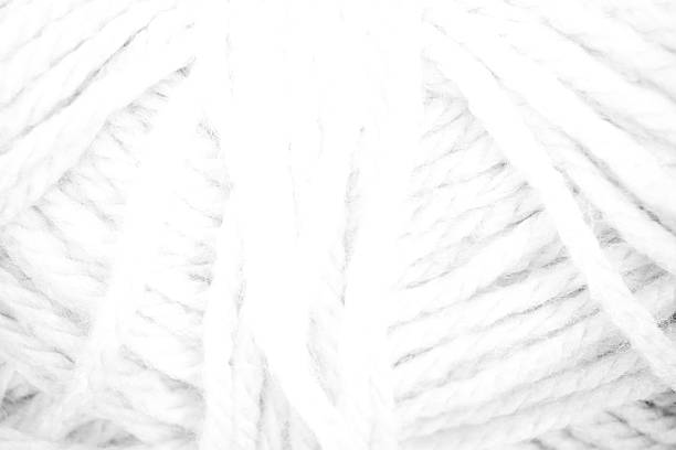 istock Cream yarn texture Soft tone White color 469395116