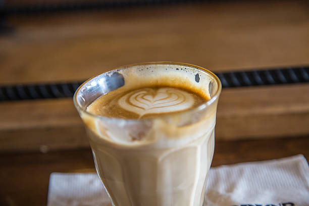 istock Cup of hot latte coffee 469395130