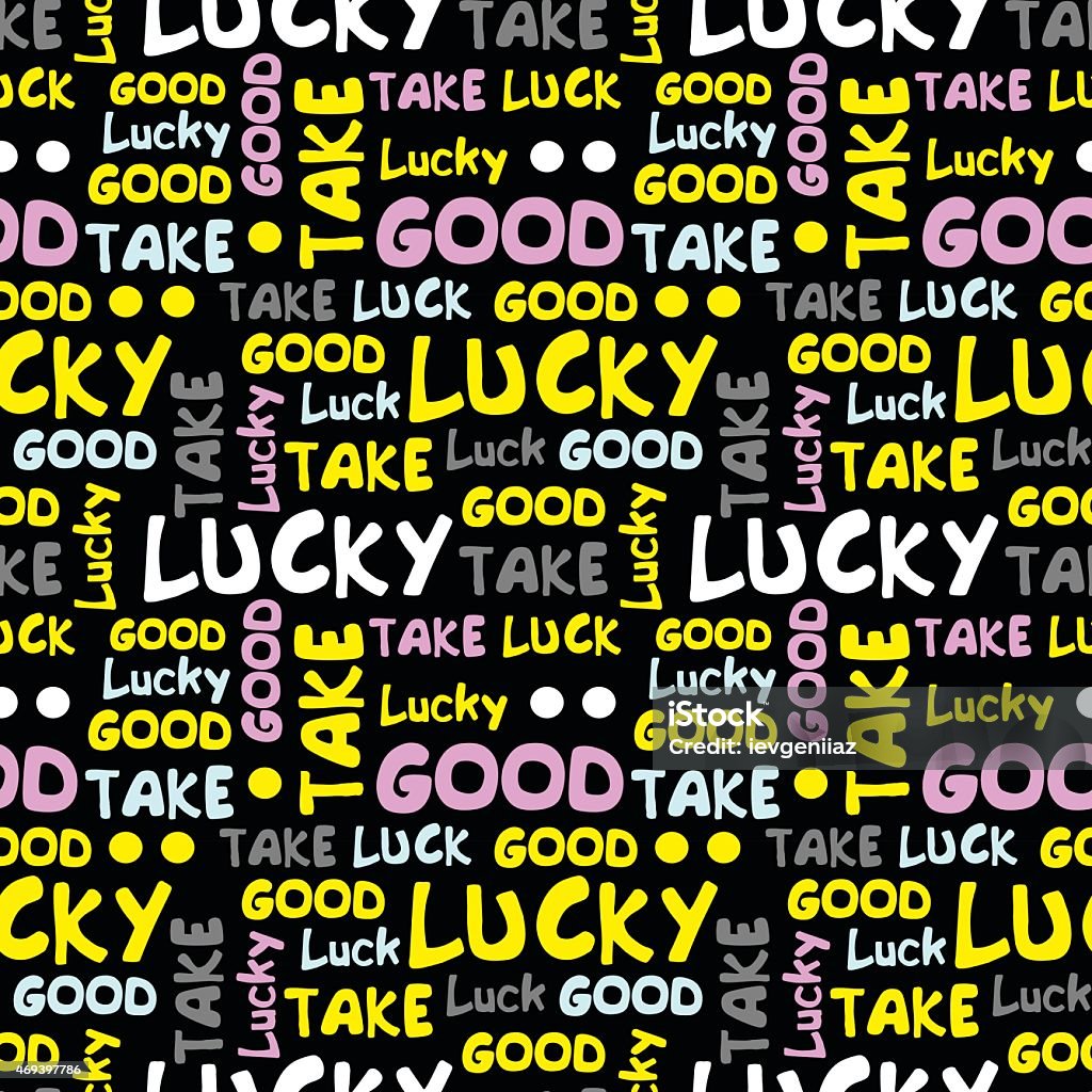Lucki Pattern Seamless Pattern With Lucky Letterings Stock Illustration - Download ...