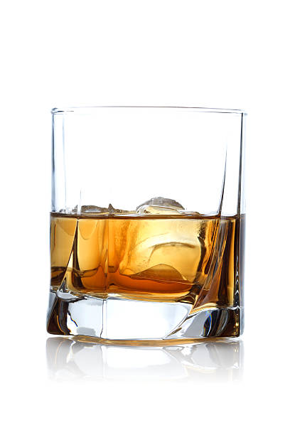 istock Close-up of glass with whisky 469401376