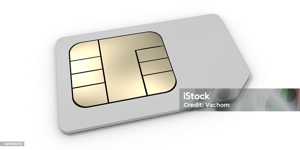 Sim Card Sim card, 3D render , Vray SIM Card Stock Photo