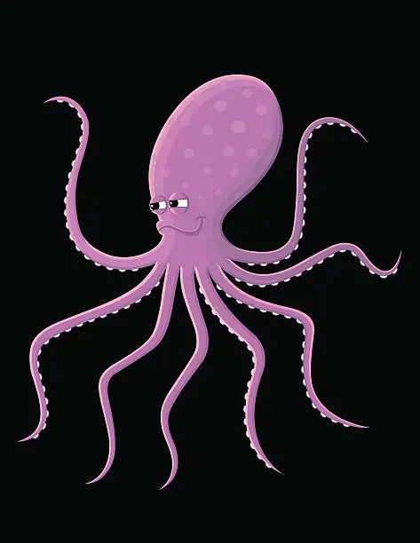 Vector illustration of Octopus / Pieuvre