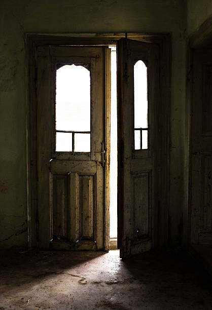 istock Old abandoned house doors 469416476