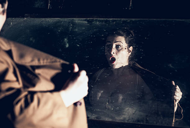 istock Young woman portrait at the mirror 469420150
