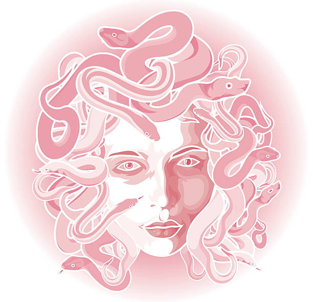 illustrazioni stock, clip art, cartoni animati e icone di tendenza di medusa - roman mythology greek mythology mythological character perseus