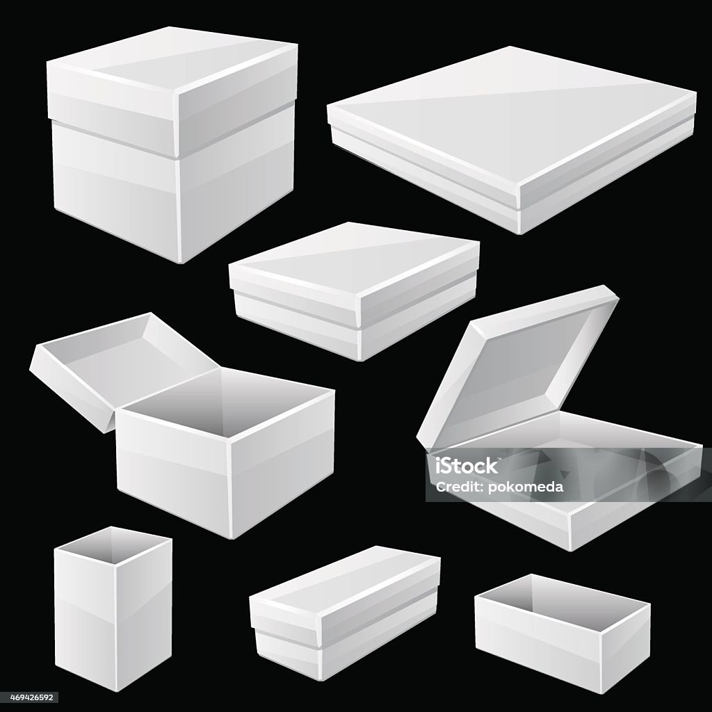 White Boxes Vector Stock Illustration - Download Image Now - Book