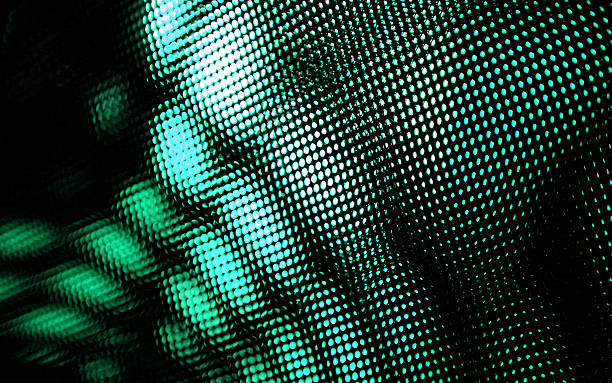 istock Green dots spots medical black background mesh abstract circles 469428988