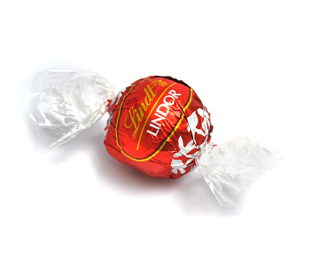 Port-Louis, Mauritius - April 05, 2015: Lindt Lindor chocolate truffles. Lindt is  a Swiss company. Since 1845 Lindt has been producing the worlds finest chocolates