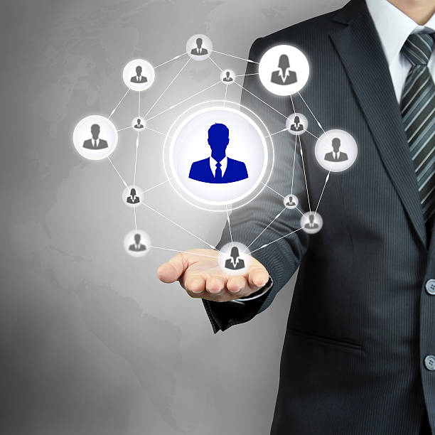 istock Hand carrying businessman icon network 469445048