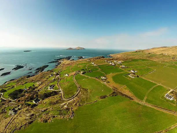 Aerial view of Irish westcoast, ring of Kerry