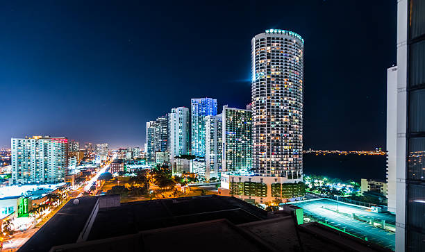 istock Illuminated City at Night, Miami, Florida, USA 469445596