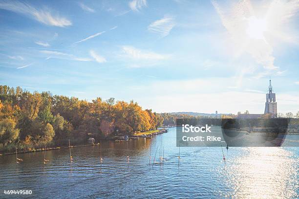 View Over Water In Fallhavelpotsdam Stock Photo - Download Image Now - Potsdam - Brandenburg, River, Autumn