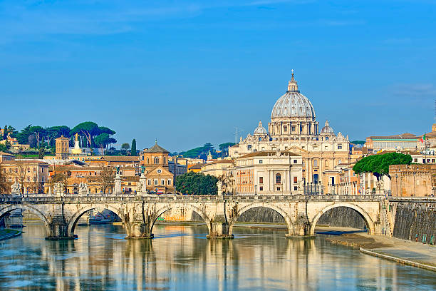 istock Bridge of Castel St. Angelo, St. Peter basilica 469449918