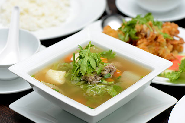ポークスーペリア、タイ料理のセット - thai culture food ingredient set ストックフォトと画像