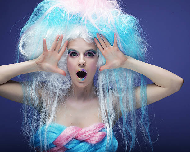 istock fashion model with bright make up 469454796