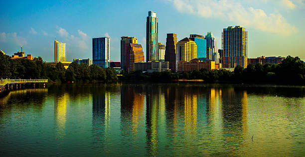 istock Austin Skyline Water Reflection Cityscape 469456072