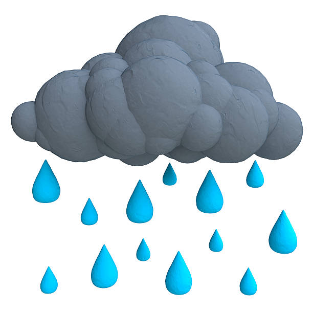istock Cartoon rain cloud from plasticine or clay. 469456590