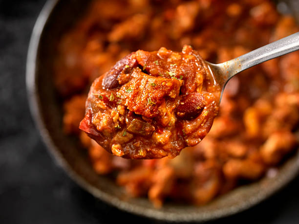 Steak Chili with Red Kidney Beans -Photographed on Hasselblad H3D2-39mb Camera