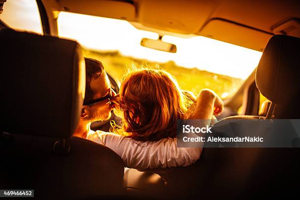 Kissing On The Road Stock Photo - Download Image Now - 20-29 Years, 2015, 25-29 Years