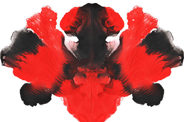 Abstract symmetric painting. Rorschach test
