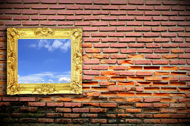 istock color landscape on the old wall 469474126