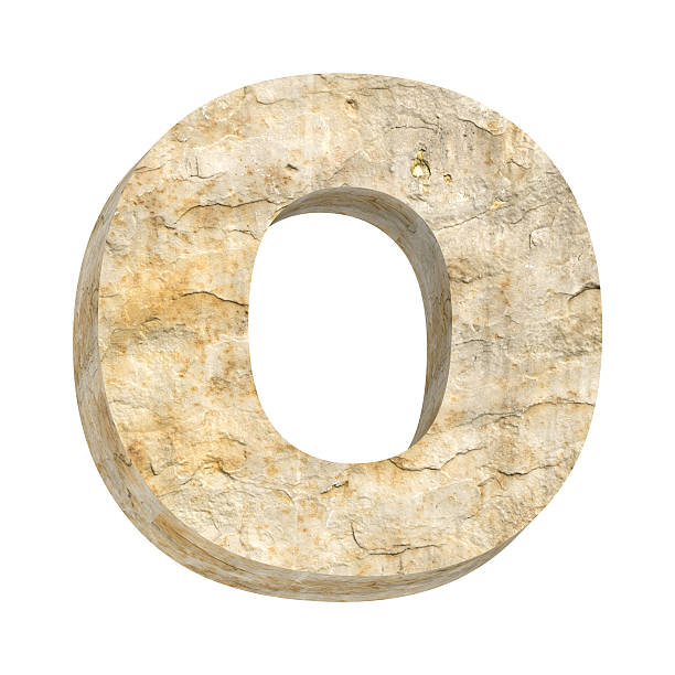 istock One letter from sandstone alphabet set isolated over white. 469477556