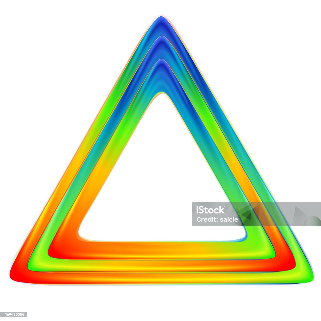 Bright Triangle Shape Bright Triangle Logo Rainbow Colors Stock Illustration - Download Image ...