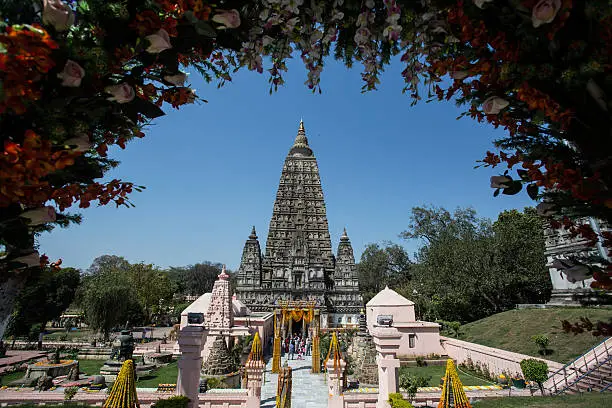 Mahabodhi temple, bodh gaya, India. The site where Gautam Buddha attained enlightenment