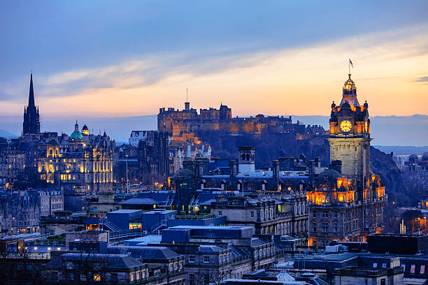 istock Edinburgh City Skyline After Sunset 469484164