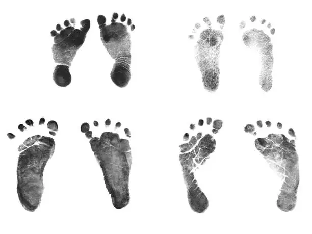 Photo of Newborn Baby Ink Footprints