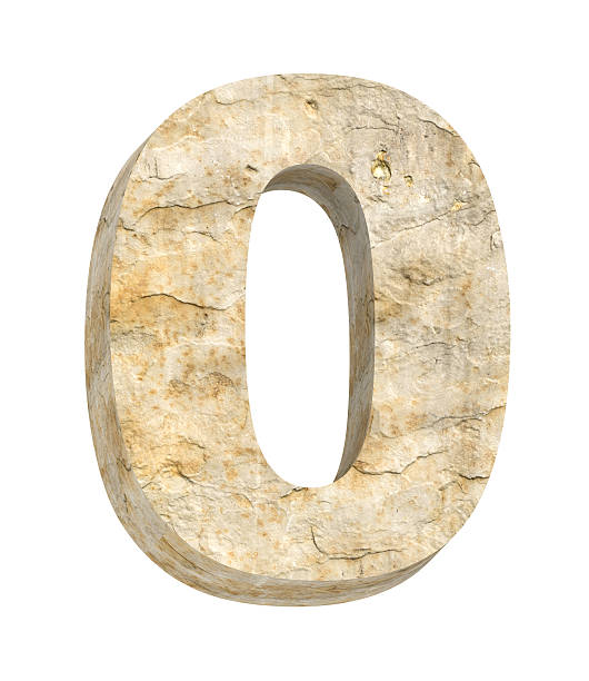 istock Number from sandstone alphabet set isolated over white. 469488462