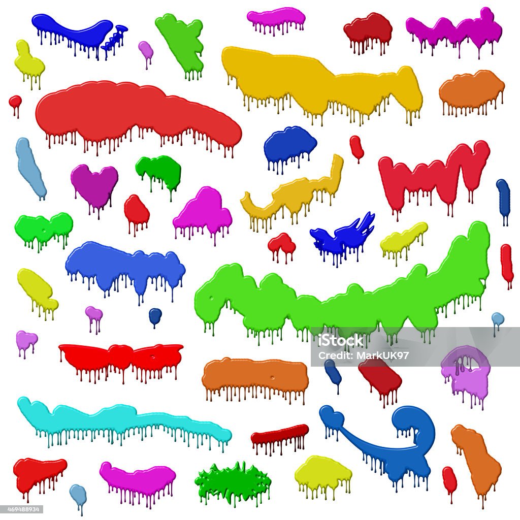 Splodge Meaning Dripping Paint Splodges Stock Illustration - Download Image Now - Art ...