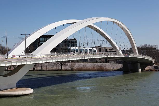 istock Tramway on a bridge near Confluence in Lyon 469499528