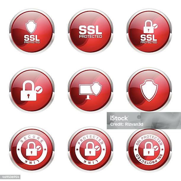 Proteksi Proteksi Kumpulan Desain Ikon Vektor Merah Internet Web