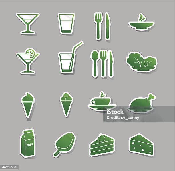 Icônes De Nourriture Et De Boissons Vecteurs libres de droits et plus d'images vectorielles de Alcool - Alcool, Aliment, Aliment surgelé